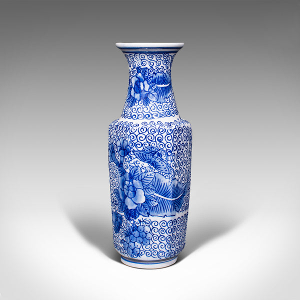 Vintage Posy Vase, Japanese, Ceramic, Flower, After Delft, Art Deco, Circa 1940