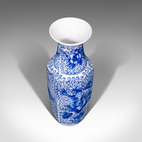 Vintage Posy Vase, Japanese, Ceramic, Flower, After Delft, Art Deco, Circa 1940