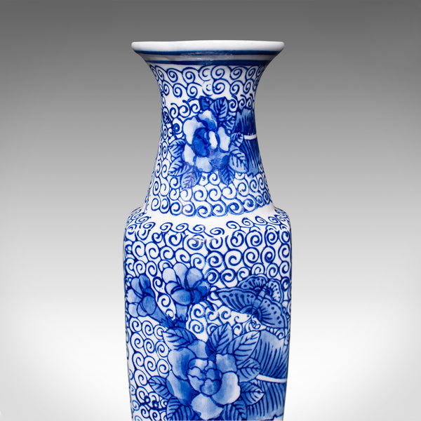 Vintage Posy Vase, Japanese, Ceramic, Flower, After Delft, Art Deco, Circa 1940