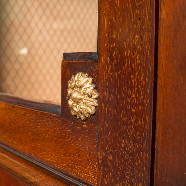 Antique Raised Pier Cabinet, English, Mahogany, Display Case, Edwardian, C.1910