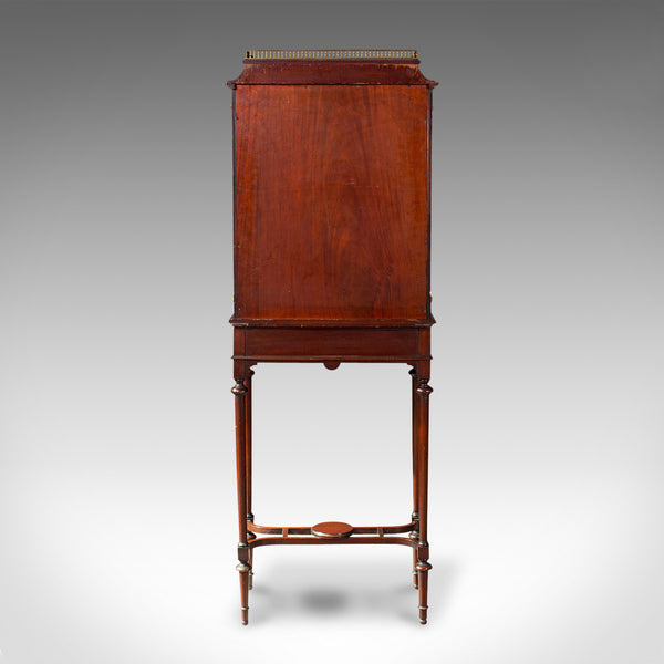 Antique Raised Pier Cabinet, English, Mahogany, Display Case, Edwardian, C.1910