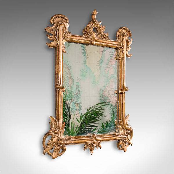 Small Antique Vanity Mirror, Italian, Giltwood, Dressing, Victorian, Circa 1890