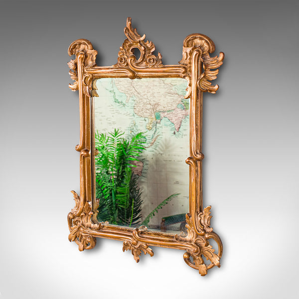 Small Antique Vanity Mirror, Italian, Giltwood, Dressing, Victorian, Circa 1890