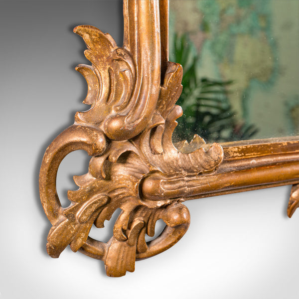 Small Antique Vanity Mirror, Italian, Giltwood, Dressing, Victorian, Circa 1890