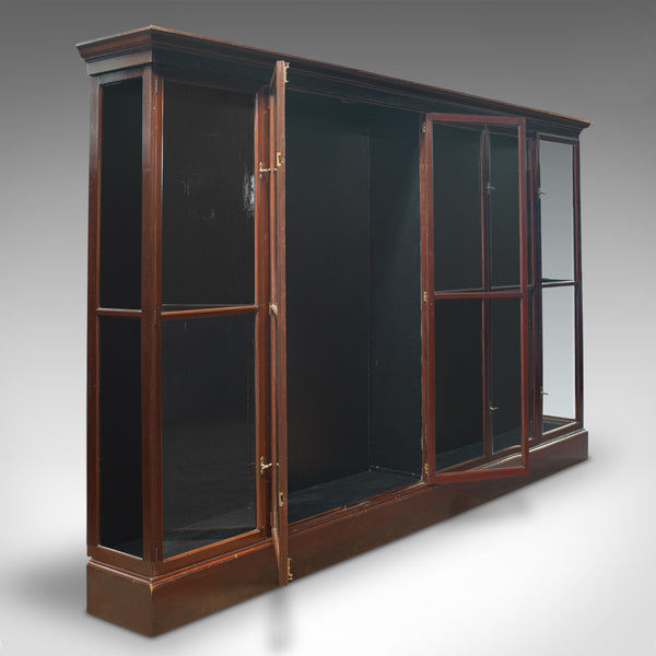 Huge Antique Shop Cabinet, English, Retail Display Showcase, Victorian, C.1900