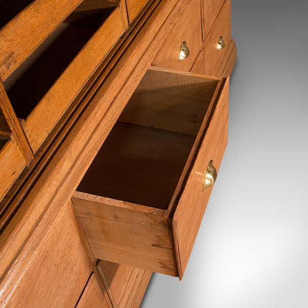 Very Large Antique Haberdashery Cabinet, Oak, Collector, Shop, Rack, Edwardian