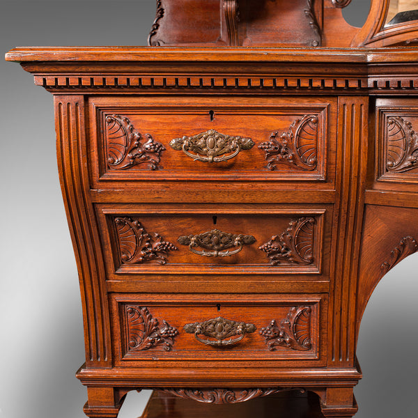 Fine Antique Dressing Table, English, Walnut, Console, Gillow and Co, Victorian