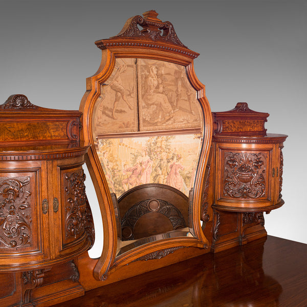 Fine Antique Dressing Table, English, Walnut, Console, Gillow and Co, Victorian