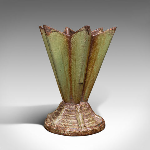 Vintage Art Deco Display Vase, English, Cast Iron, Planter, Jardiniere, C.1930