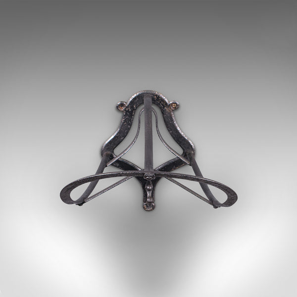 Antique Saddle Rack, English, Cast Iron, Equestrian Tack Rest, Victorian, C.1850