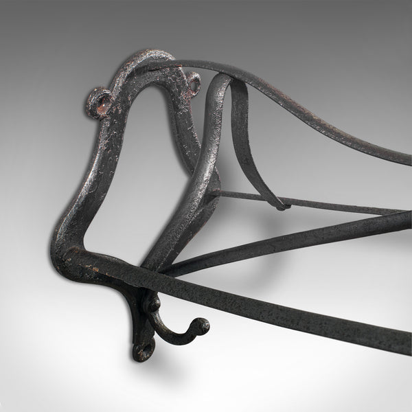 Antique Saddle Rack, English, Cast Iron, Equestrian Tack Rest, Victorian, C.1850