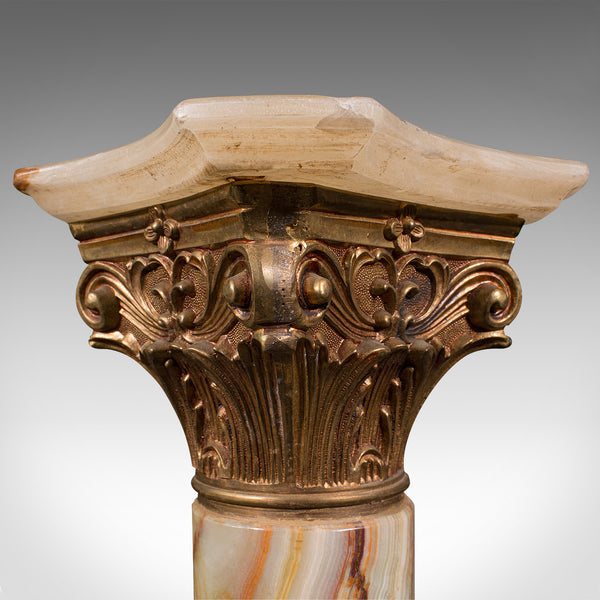 Vintage Decorative Jardiniere Stand, Italian, Onyx, Planter, Pedestal, C.1950