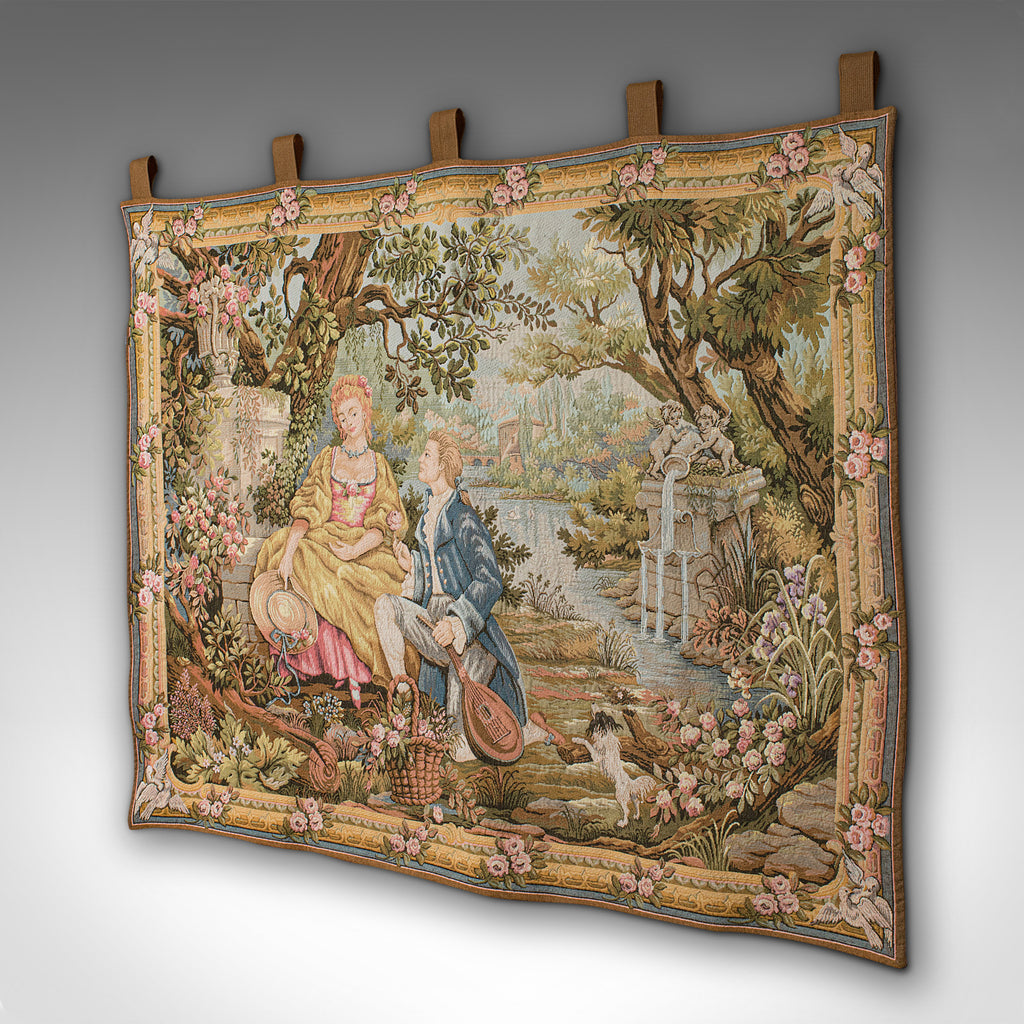 Antique Tapestry Panel, French, Framed, Needlepoint, Decorative