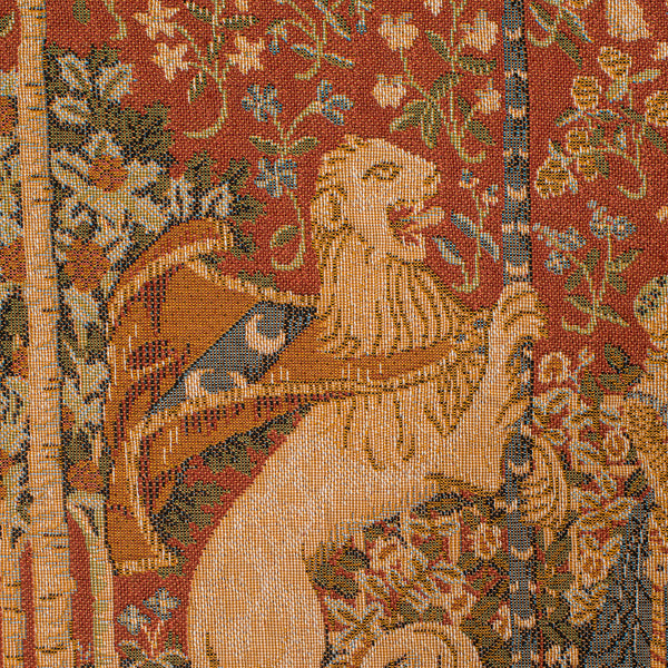 Vintage Wall Tapestry, English, Needlepoint, The Lady and the Unicorn, C.1980