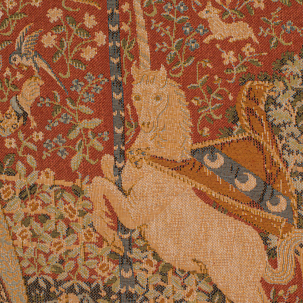 Vintage Wall Tapestry, English, Needlepoint, The Lady and the Unicorn, C.1980