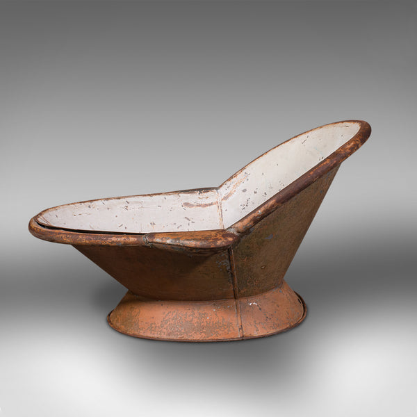 Two Antique Hip Baths, English, Tin, Planter, Jardiniere, Victorian, C.1900