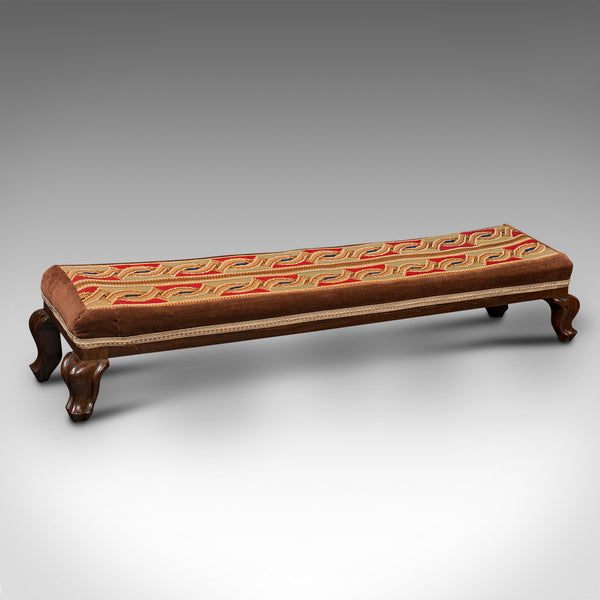 Antique Duet Stool, English, Walnut, Fireside Carriage Rest, Victorian, C.1840