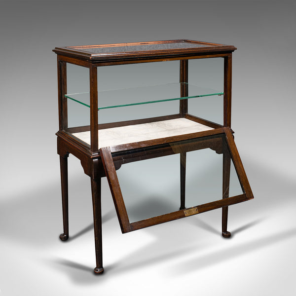 Antique Display Case, English, Bijouterie Table, Showcase, Edwardian, Circa 1910