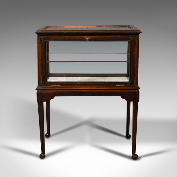 Antique Display Case, English, Bijouterie Table, Showcase, Edwardian, Circa 1910