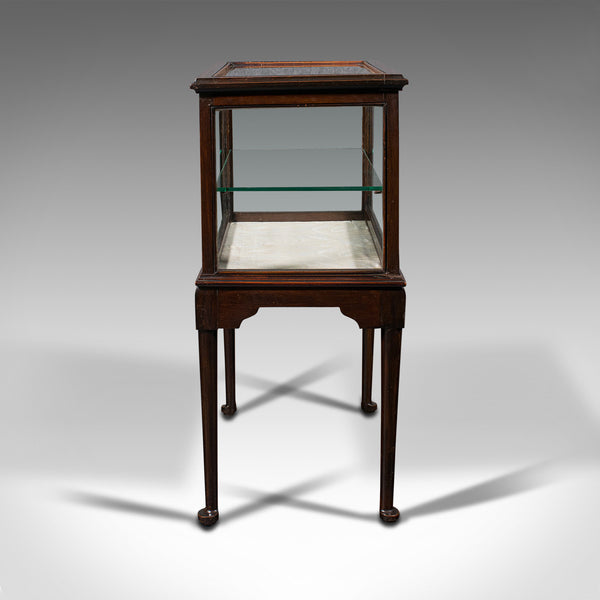 Antique Display Case, English, Bijouterie Table, Showcase, Edwardian, Circa 1910