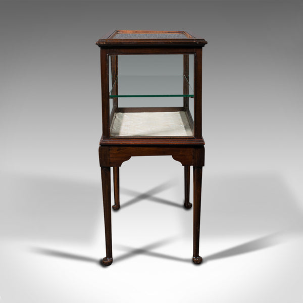 Antique Display Case, English, Bijouterie Table, Showcase, Edwardian, Circa 1910