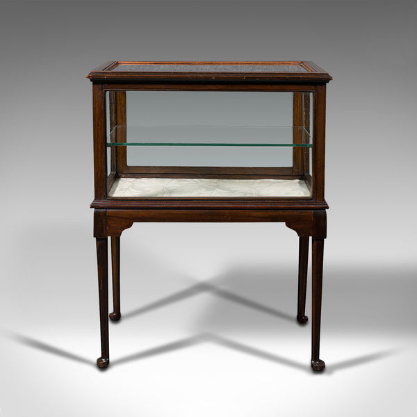 Antique Display Case, English, Bijouterie Table, Showcase, Edwardian, Circa 1910