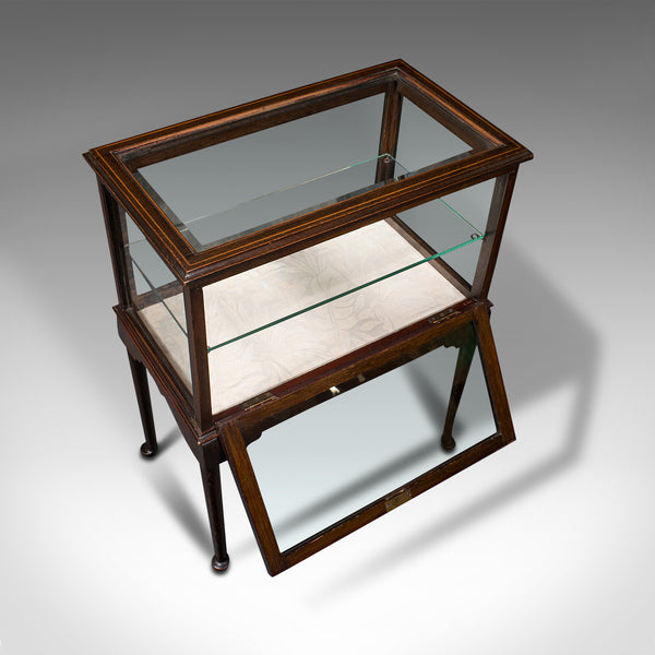 Antique Display Case, English, Bijouterie Table, Showcase, Edwardian, Circa 1910