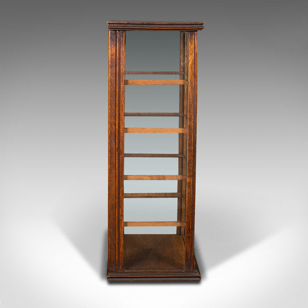 Antique Cigar Display Cabinet, English, Oak, Retail, Shop, Countertop, Edwardian