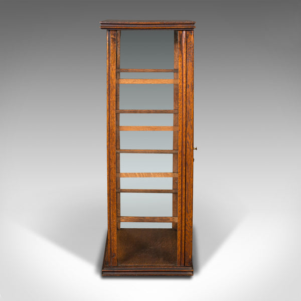 Antique Cigar Display Cabinet, English, Oak, Retail, Shop, Countertop, Edwardian