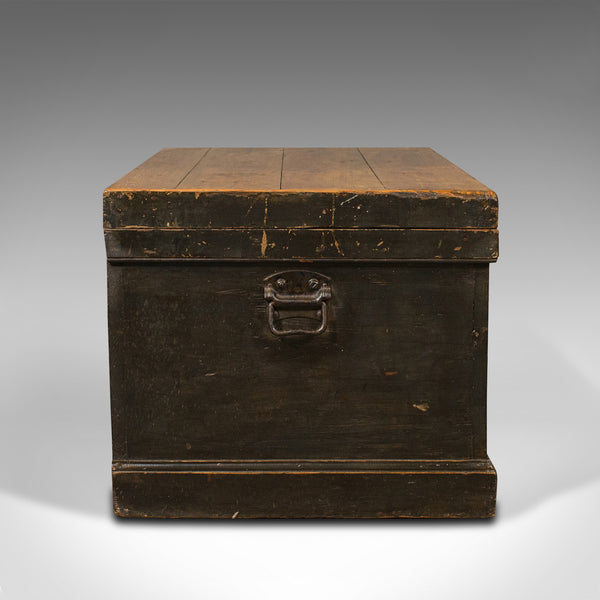 Antique Shipwright's Chest, English, Pine, Maritime, Tool Trunk, Victorian, 1900