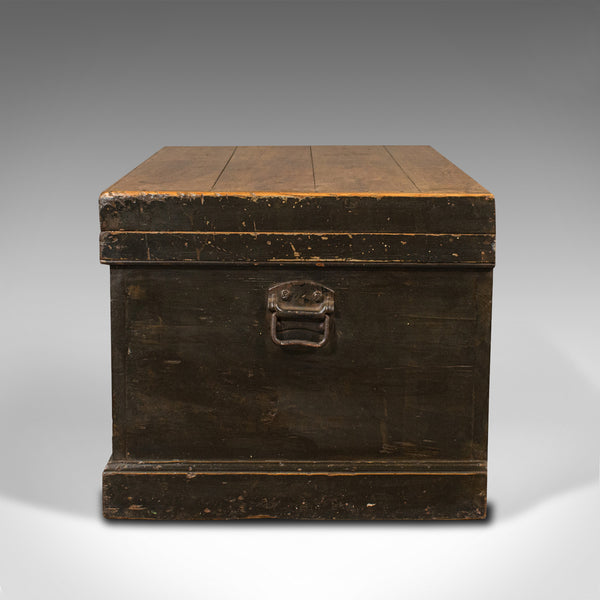 Antique Shipwright's Chest, English, Pine, Maritime, Tool Trunk, Victorian, 1900