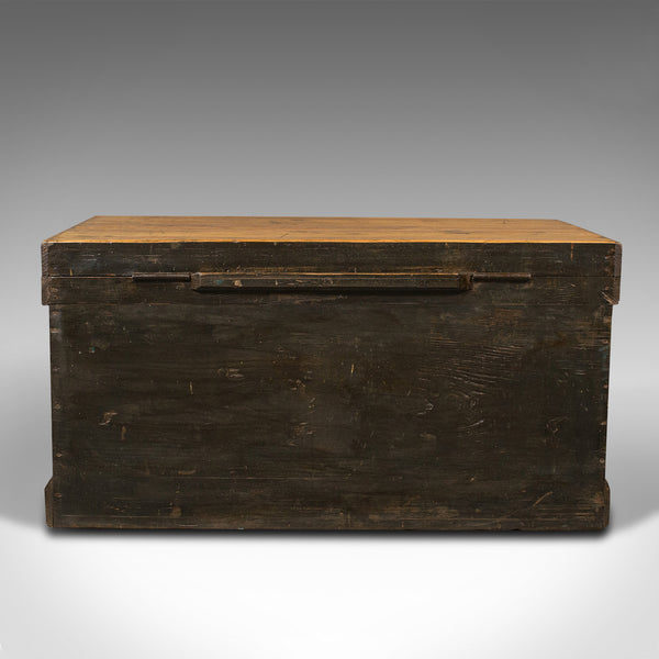 Antique Shipwright's Chest, English, Pine, Maritime, Tool Trunk, Victorian, 1900