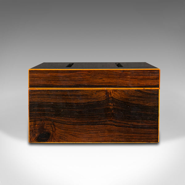 Antique Ballot Box, English, Rosewood, Inlaid, Voting, Post, Victorian, C.1900