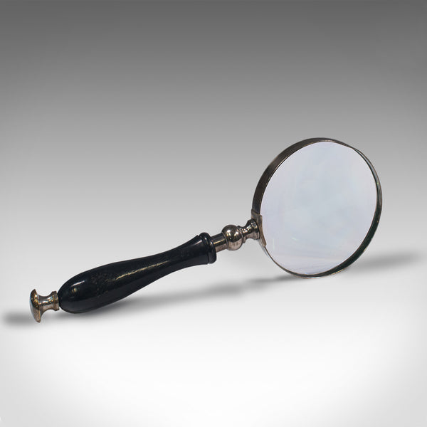 Antique Magnifying Glass, English, Ebonised, Reading Aid, Edwardian, Circa 1910