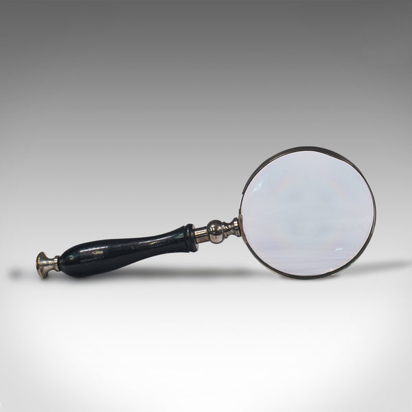 Antique Magnifying Glass, English, Ebonised, Reading Aid, Edwardian, Circa 1910