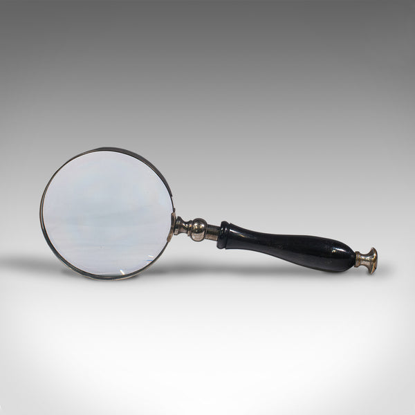 Antique Magnifying Glass, English, Ebonised, Reading Aid, Edwardian, Circa 1910