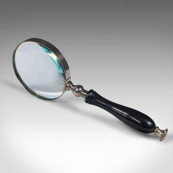 Antique Magnifying Glass, English, Ebonised, Reading Aid, Edwardian, Circa 1910