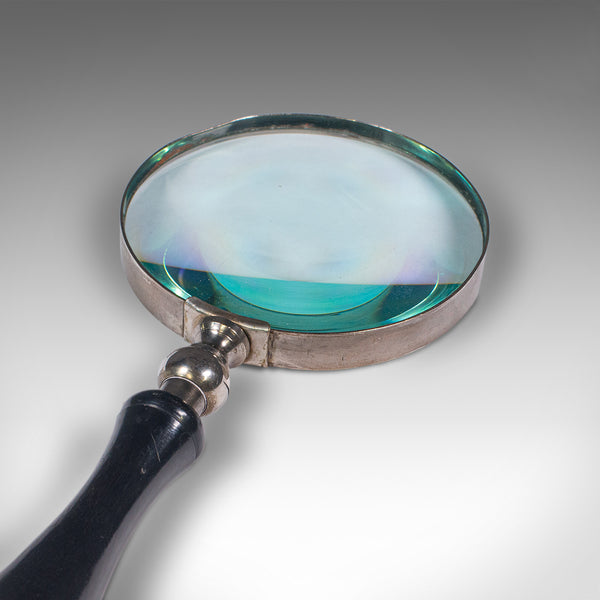 Antique Magnifying Glass, English, Ebonised, Reading Aid, Edwardian, Circa 1910