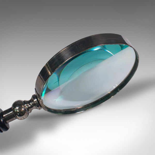 Antique Magnifying Glass, English, Ebonised, Reading Aid, Edwardian, Circa 1910