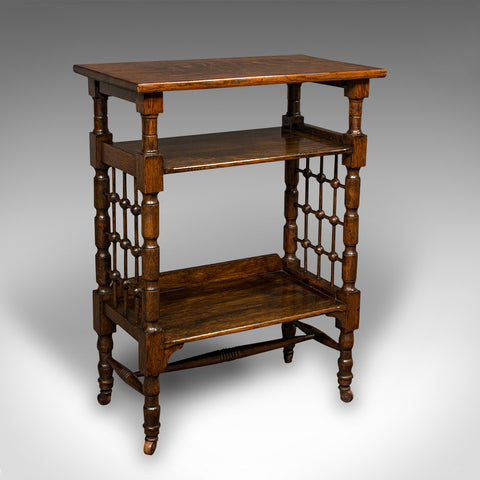 Antique Book Stand, English, Oak, Aesthetic Period, After Liberty, Victorian