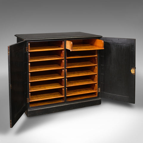 Antique Specimen Cabinet, English, Pine, Document Archive, Edwardian, Circa 1910