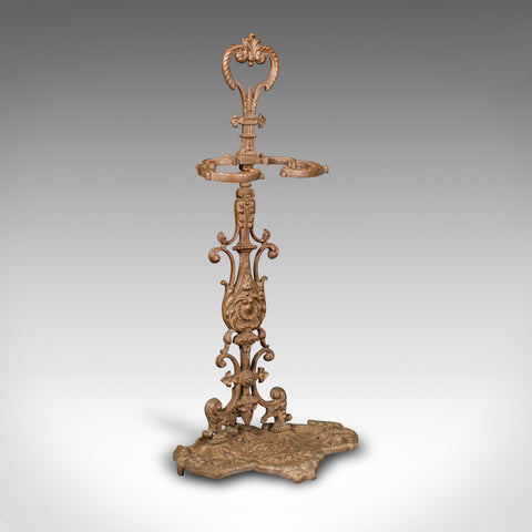 Antique Art Nouveau Stick Stand, French, Bronze, Hallway Rack, Victorian, C.1890