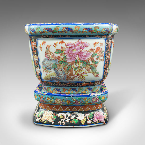 Antique Decorative Jardiniere, Chinese, Ceramic, Planter, Victorian, Circa 1900