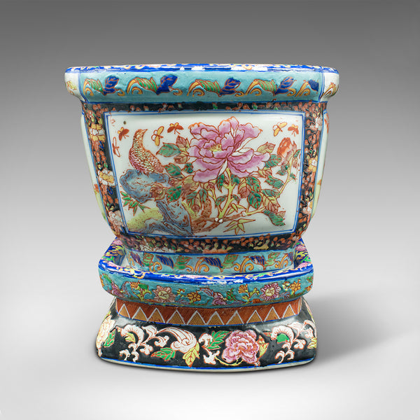 Antique Decorative Jardiniere, Chinese, Ceramic, Planter, Victorian, Circa 1900