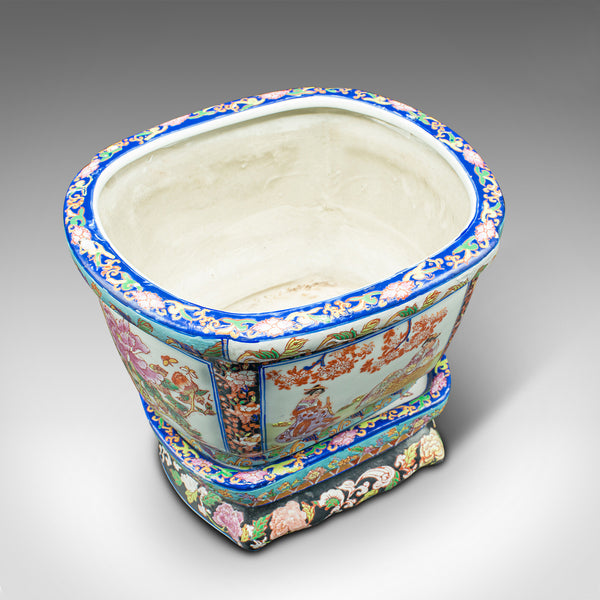 Antique Decorative Jardiniere, Chinese, Ceramic, Planter, Victorian, Circa 1900