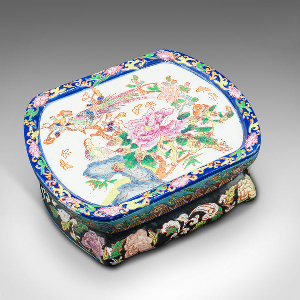 Antique Decorative Jardiniere, Chinese, Ceramic, Planter, Victorian, Circa 1900