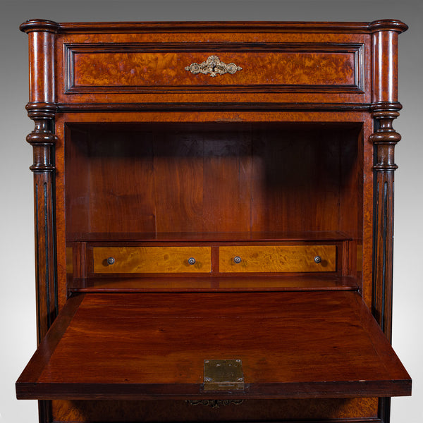 Antique Escritoire Cabinet, French Secretaire, Chest of Drawers, Victorian, 1900