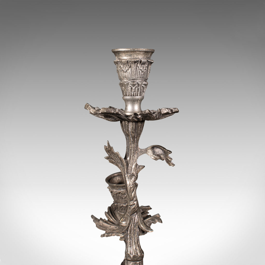 Pair, Antique Decorative Candelabra, French, Centrepiece Candlesticks,  Edwardian