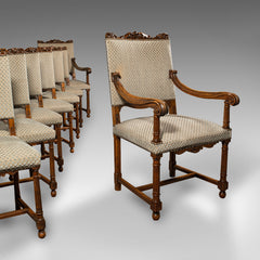 English Style Walnut Dining Chairs, Set of Eight – Montgomery Antiques &  Interiors