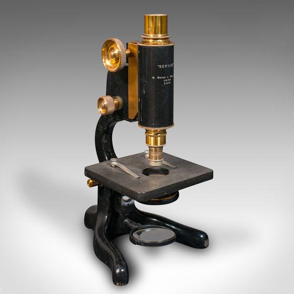 Antique Cased Microscope, English, Scientific Instrument, Watson of London, 1920